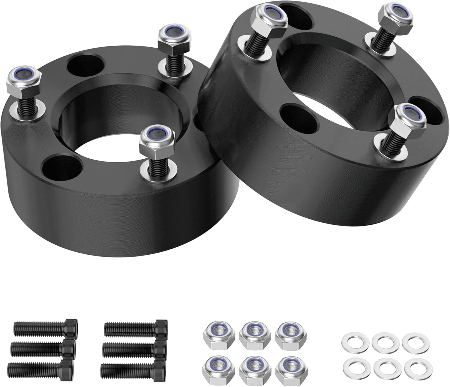 Richeer 3 inch Leveling Lift Kit Compatible with 2004-2026 F150, Leveling Lift Kit Fit for 2004-2026 F150 2WD 4WD, 2003-2018 Expedition Forged Front Strut Spacers Raise the Front of your F150 by 3"
