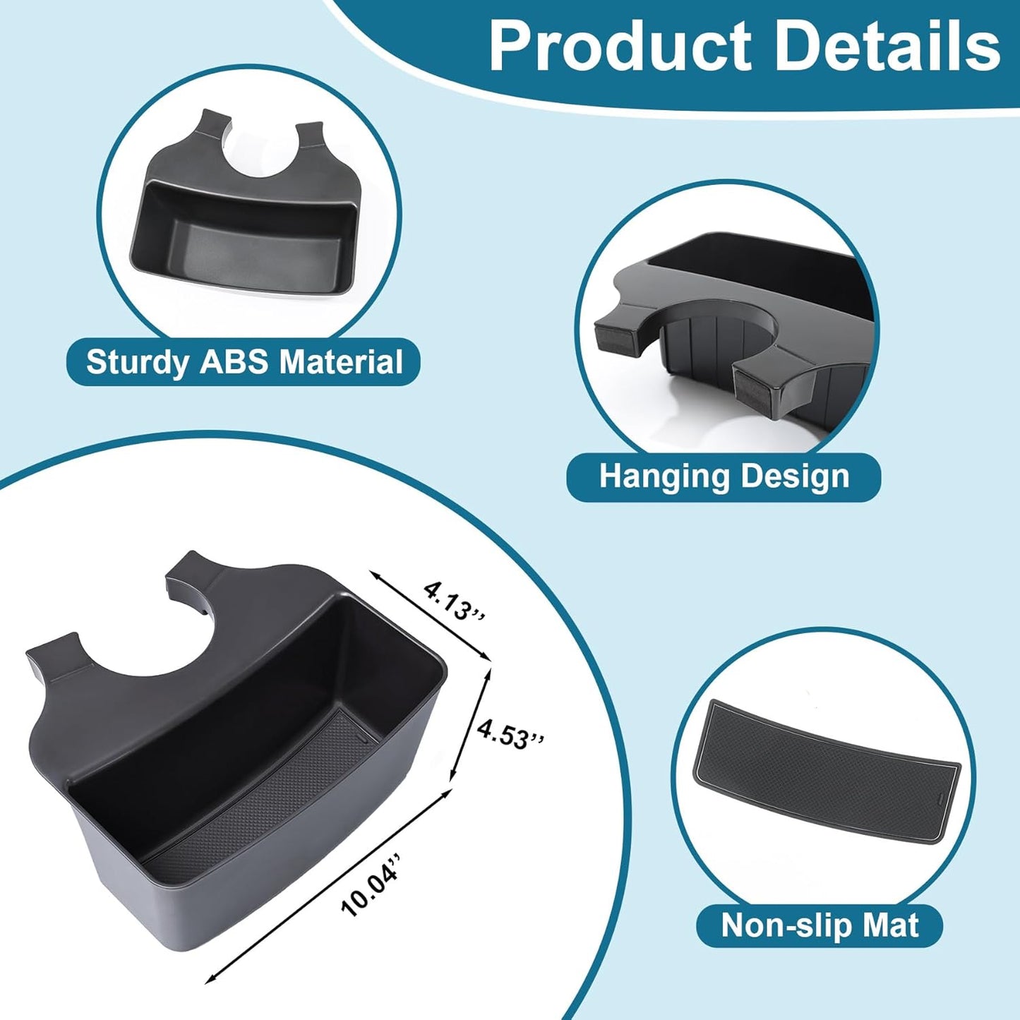Hanging Center Console Organizer for 2013-2024 Ram 1500 & 2500/3500 (Jump Seat Only) - Cup Holder Expander