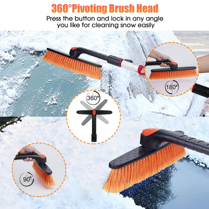 62.4" Snow Brush with Ice Scrapers for Car Windshield For Trucks SUVs