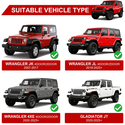 Heavy Duty Aluminum Hood Latches for Jeep Wrangler JT