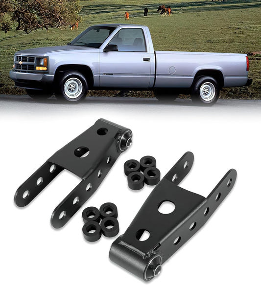 2-3" Suspension Rear Drop Lowering Shackles kit for Chevy Silverado GMC Sierra Dodge Ram