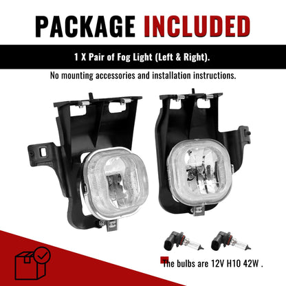 Pair Fog Lights w/Bulb for 2006-2007 Ford Ranger Left & Right