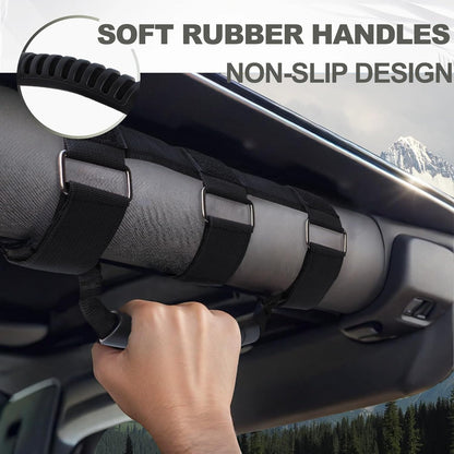 4-Pack Roll Bar Grab Handles for Jeep Wrangler & Gladiator (1955-Present) - with Metal Buckles