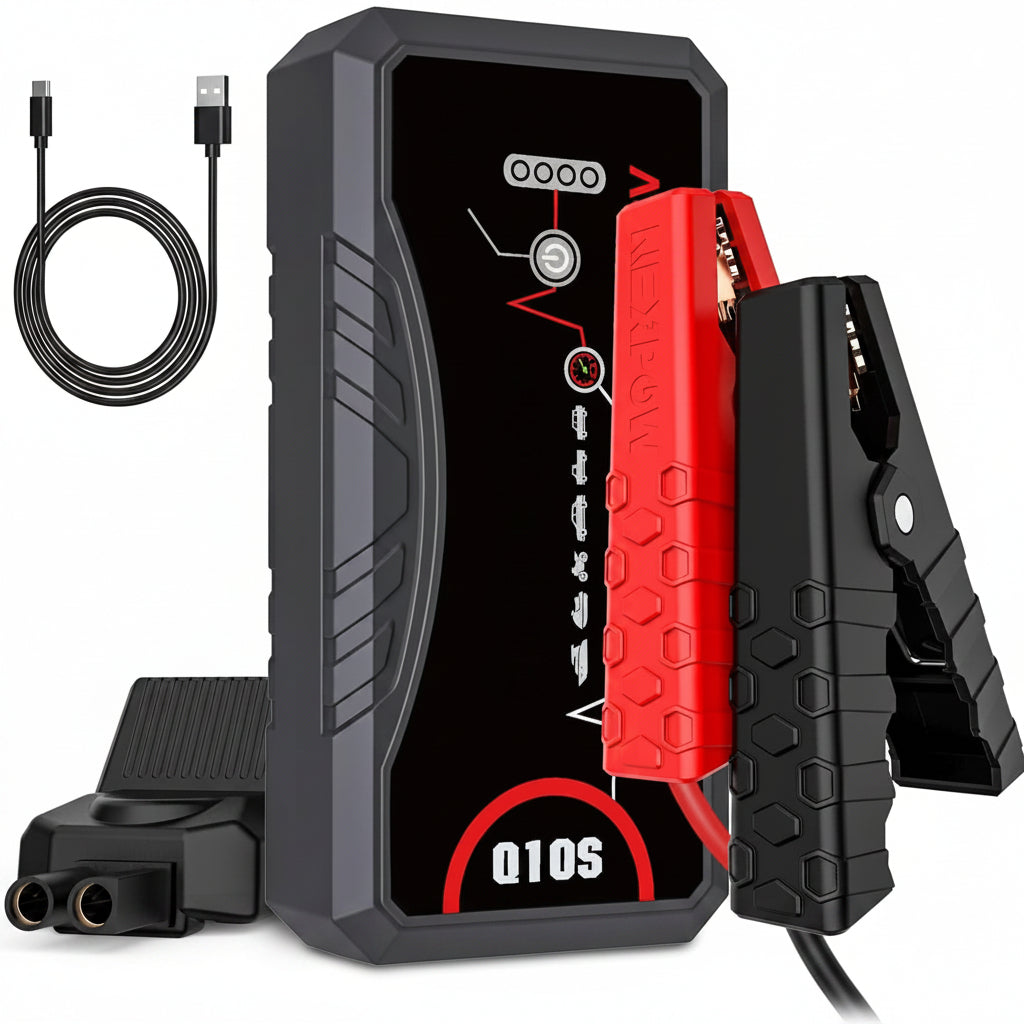 3000A Car Jump Starter - 9.0L Gas/7.0L Diesel, USB QC3.0 Portable Lithium Box