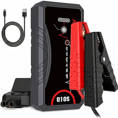 3000A Car Jump Starter - 9.0L Gas/7.0L Diesel, USB QC3.0 Portable Lithium Box