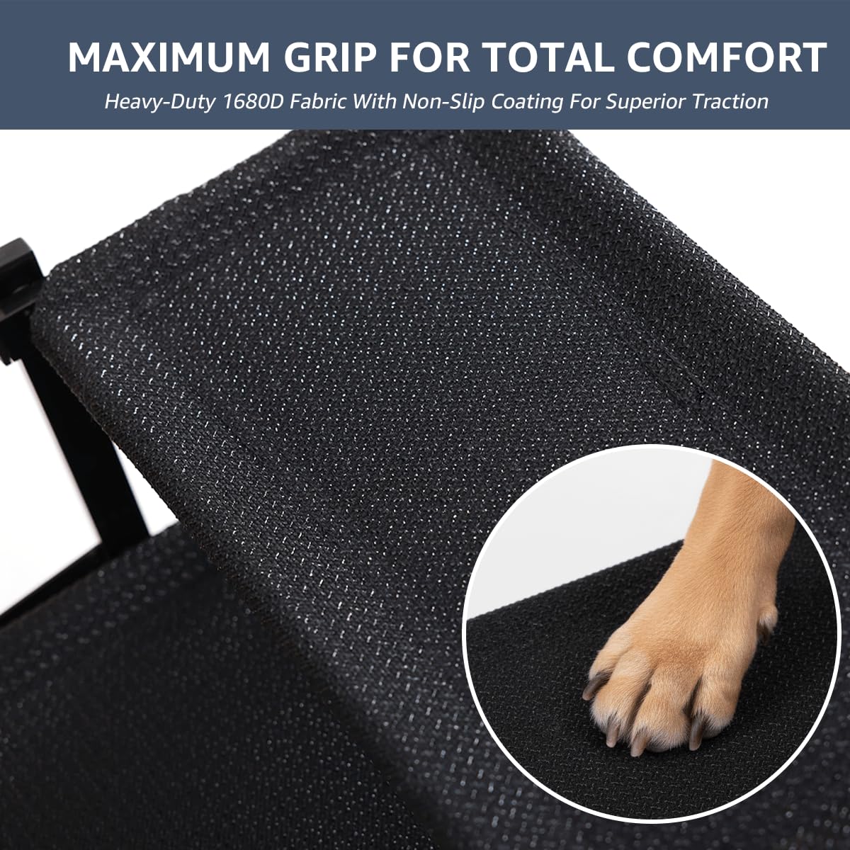 5-Step Foldable Dog Stairs - Extra Wide, 250 lb Capacity, Non-Slip Surface for Large Dogs