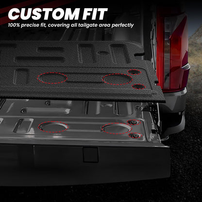 LASFIT Tailgate Mat for Ford F-150 2021-2026(Without Work Surface or Pro Access Tailgate) Truck Tailgate Liner All Weather Protector TPE Tailgate Cover, 1pc Black