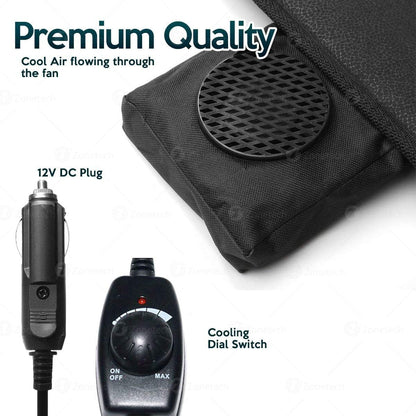 Cooling Car Seat Cushion - Black, Adjustable Temperature