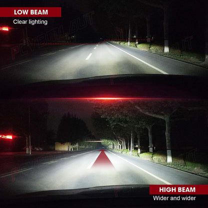 Compatible For DODGE RAM 1500 2500 3500 2009-2018, 9005 High Beam H11 Low Beam 9145/9140/H10 Fog Light Bulbs, 6500K White, 500% Brightness with Cooling Fan, Plug and Play, Waterproof, Pack of 6