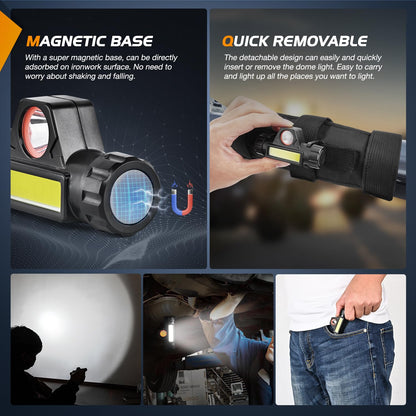 Dome Light w/ Grab Handle - Universal LED Interior Light for Jeep Roll Bars