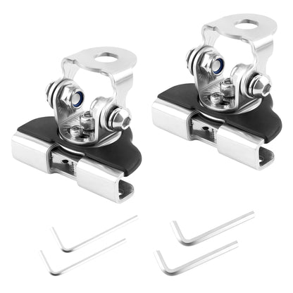 2-PCS Adjustable LED Light Bar Brackets for Hood/Grill - Universal for Car/Truck/SUV (Black)