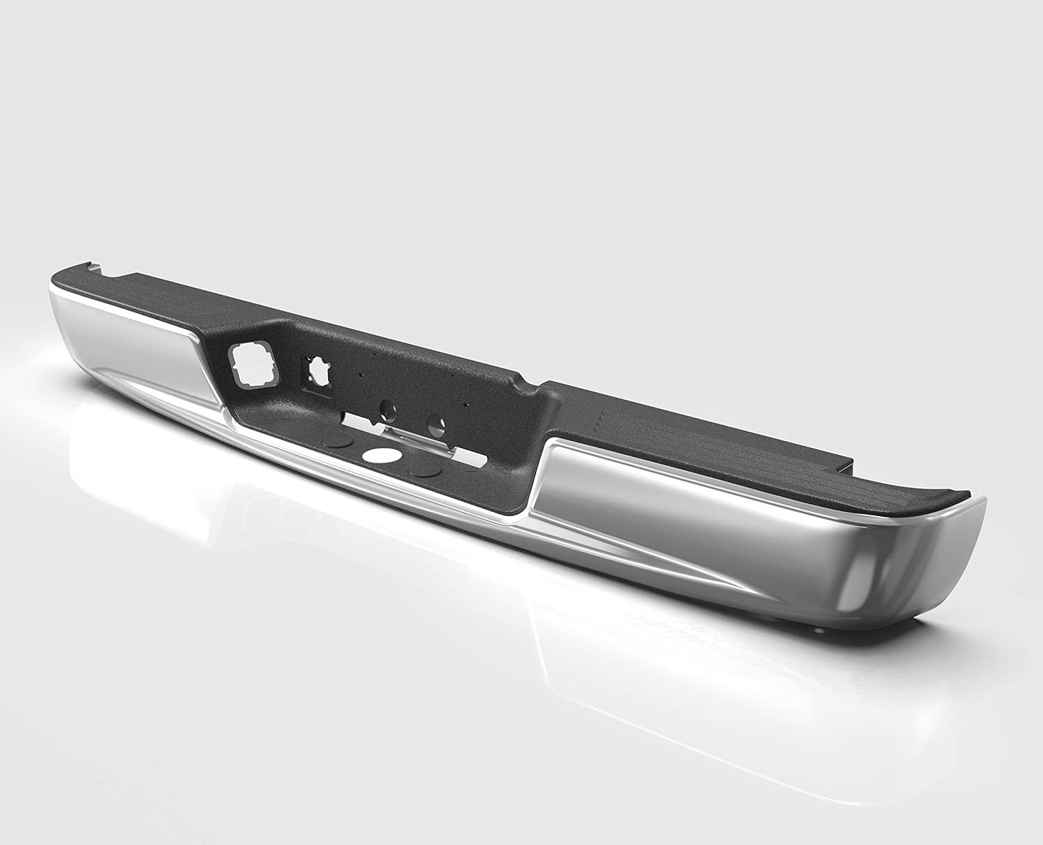 KUAFU Rear Step Bumper Assembly Compatible With 2002-2008 Dodge Ram 1500 2003-2009 Ram 2500 3500 Replace for CH1103111 CH1103108 W/Top Pads & & license Plate lamp Chrome