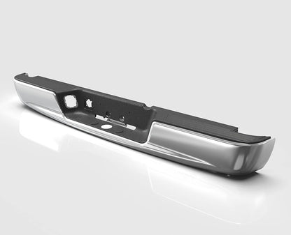 KUAFU Rear Step Bumper Assembly Compatible With 2002-2008 Dodge Ram 1500 2003-2009 Ram 2500 3500 Replace for CH1103111 CH1103108 W/Top Pads & & license Plate lamp Chrome