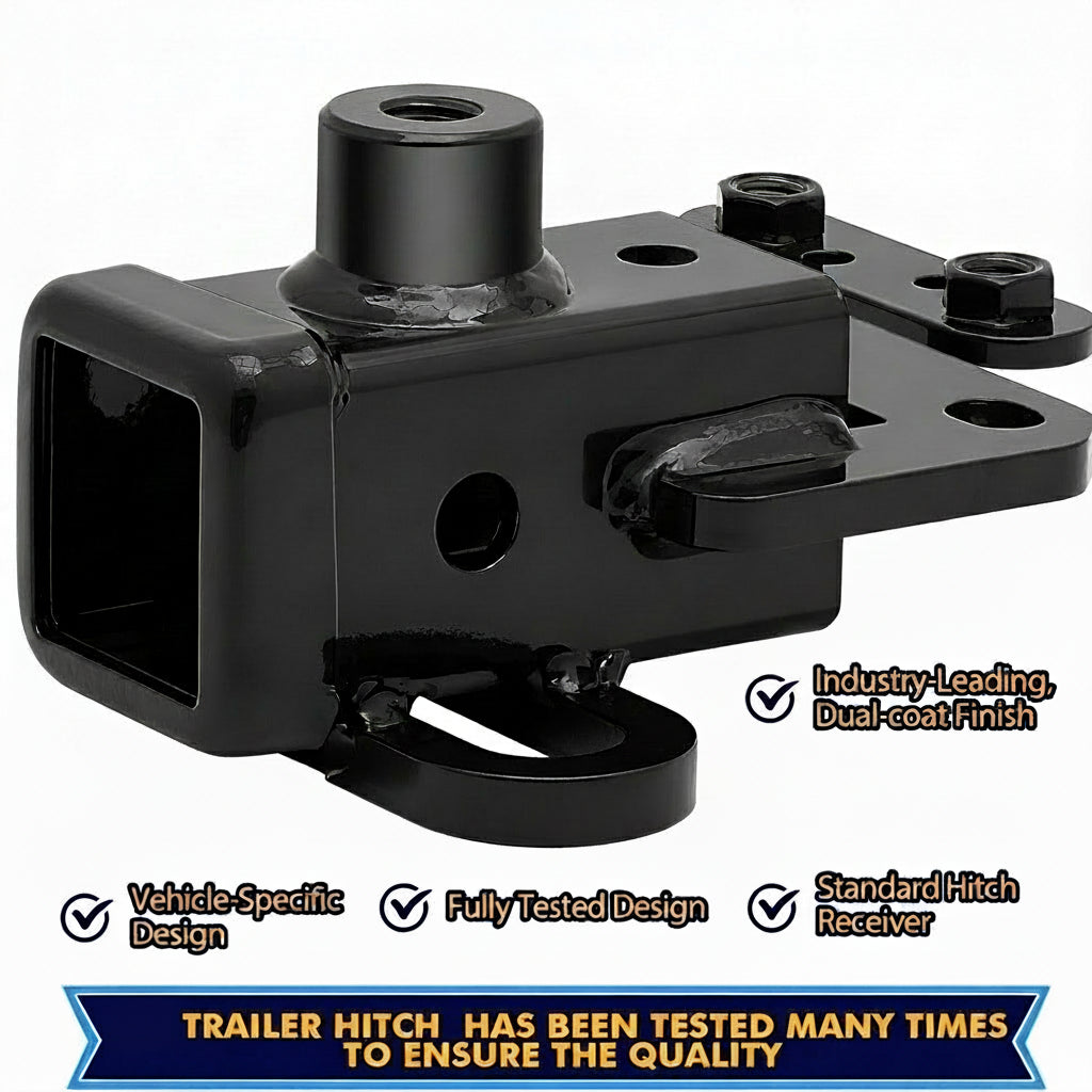 Trailer Hitch for Dodge Ram 1500(2019-2024), 2-inch Hitch Receiver with Bolts, Tow Hitch with Anti-Rust Gloss Powder Coat, Black Trailer Hitch Kit