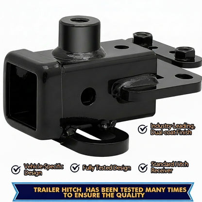 Trailer Hitch for Dodge Ram 1500(2019-2024), 2-inch Hitch Receiver with Bolts, Tow Hitch with Anti-Rust Gloss Powder Coat, Black Trailer Hitch Kit