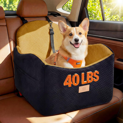 Waterproof Dog Car Seat for Small/Medium Dogs with Storage