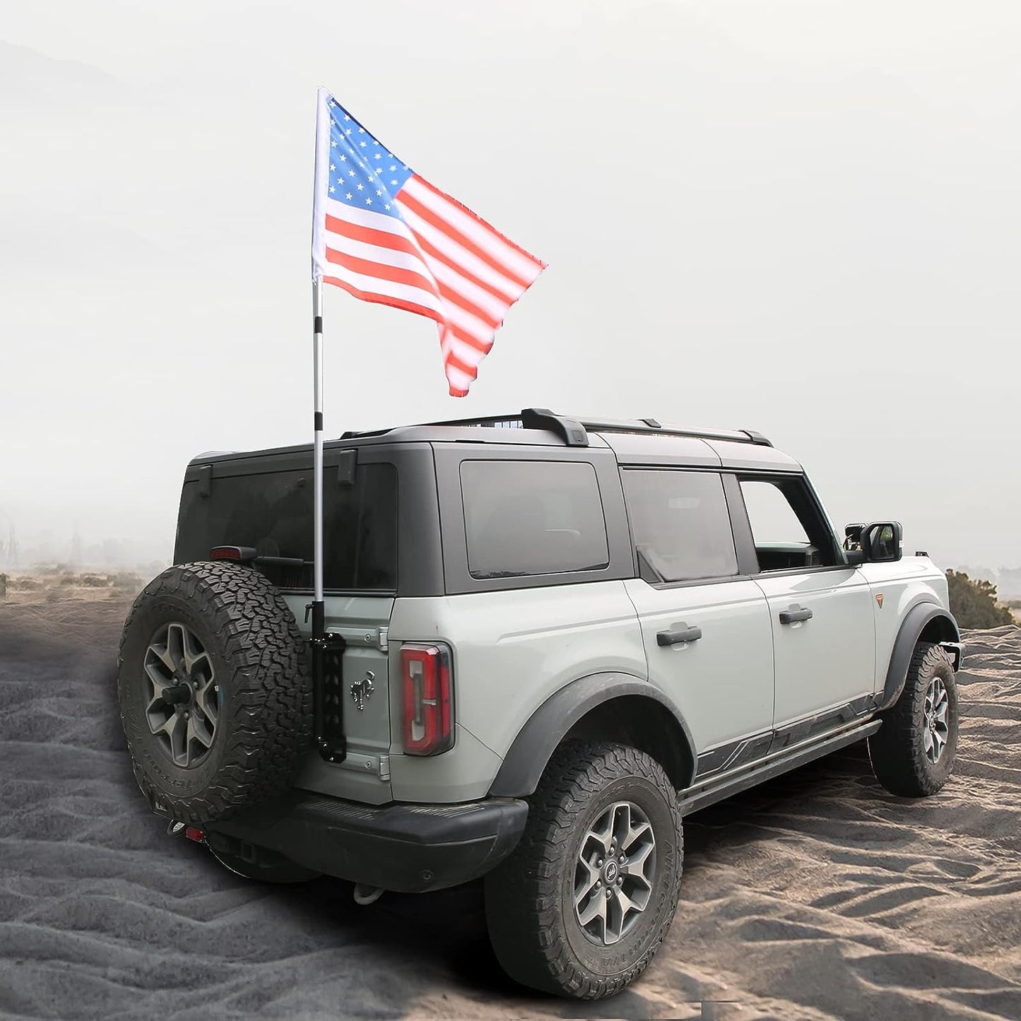Antenna Mount Flagpole Holder & Tailgate Hinge Mount for Ford Bronco 2021-2022