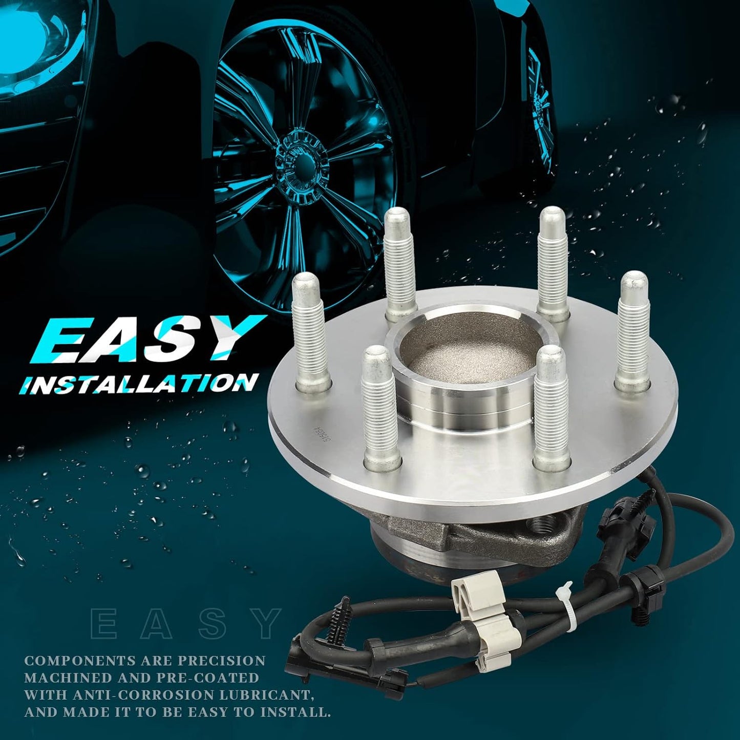 2WD Front Wheel Hub Assembly for 1999-2006 GM 1500 6-Lug Trucks/SUVs - 515054, w/ABS (1-PCS)