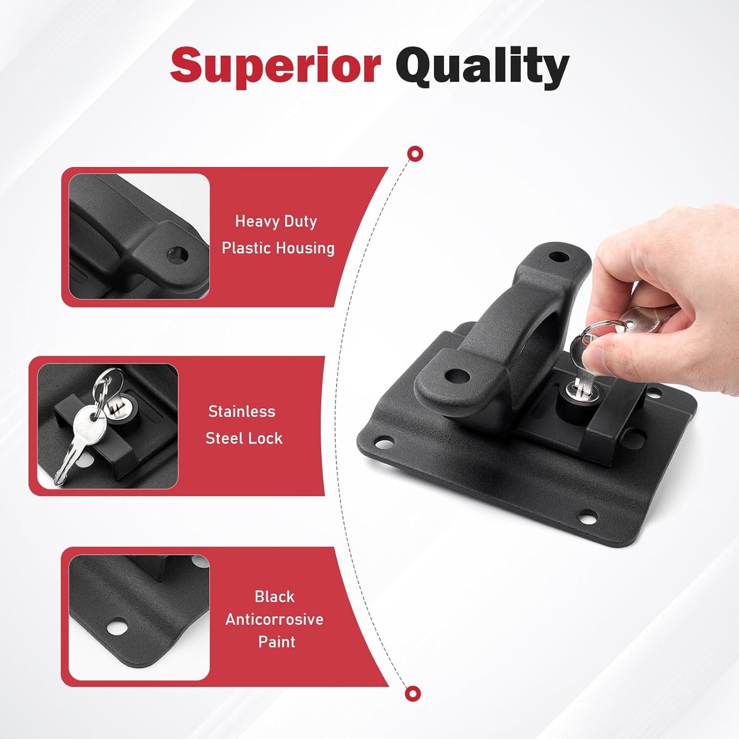 4PCS Tie Down Anchors fit for Ford F150 F250 F350 &Raptor (Include Lightning) 2015-2025 2026 Truck Bed Tie Downs Replacement for Boxlink Bed Tie Downs# FL3Z-99000A64-B Automotive Accessories