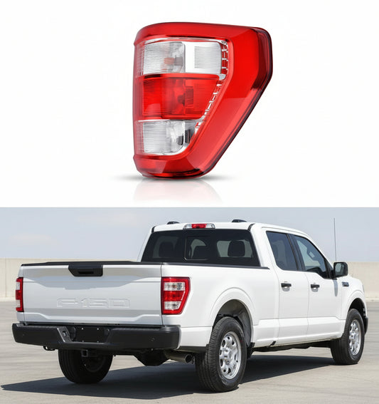 Nakuuly Tail Light Compatible With 2021 2022 2023 2024 Ford F150 F-150 XL Right Passenger Side Taillight Brake Rear Lamp Assembly Replace ML3Z-13404-E (Halogen Type W/O Blind Spot)
