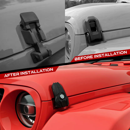 Heavy Duty Aluminum Hood Latches for Jeep Wrangler JT