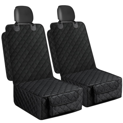 2-Pack Waterproof Dog Front Seat Covers - Full Protection w/Side Flaps, Universal for Car/Truck/SUV