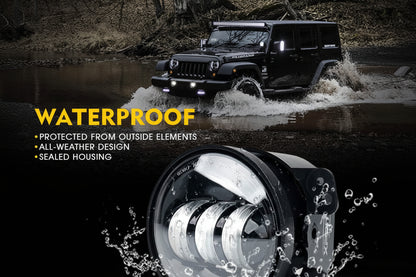 DOT Approved 4" 60W LED Fog Lights for 2007-2018 Jeep Wrangler JK