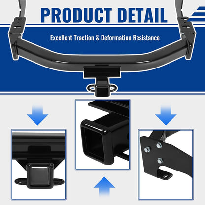 KUAFU Class 4 Trailer Hitch Compatible with 1997-2016 Ford F-150 250 350 450 Black Towing Hitch 2-Inch Receiver