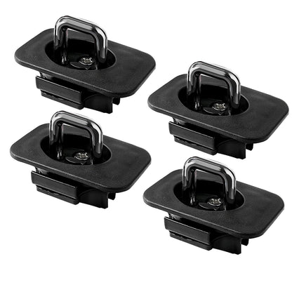 Retractable Truck Bed D-Ring Anchors, 3000LBS, 4PCS