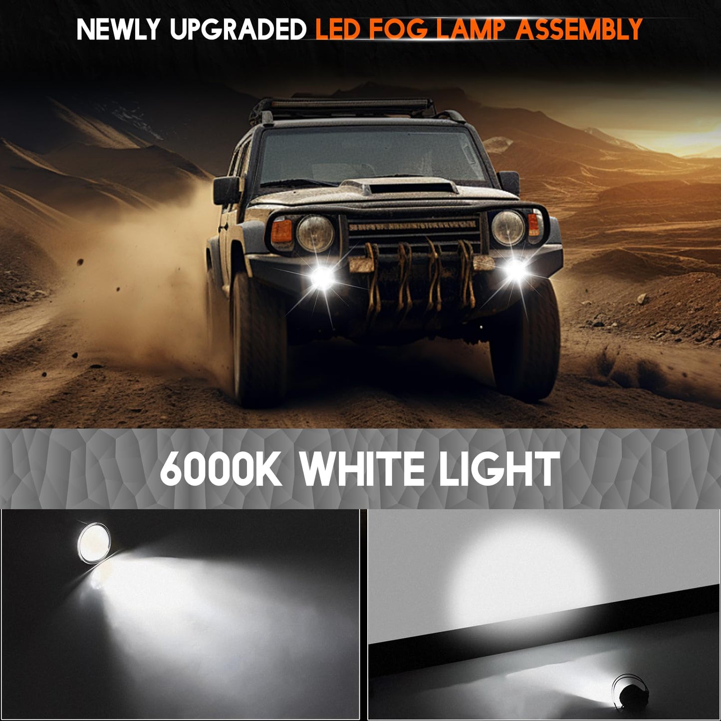 Clear Lens Fog Lights for Ford Explorer 2011-2015