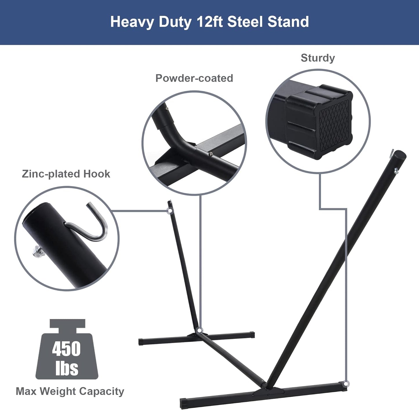 Double Outdoor Portable Hammock with Stand - OHMU