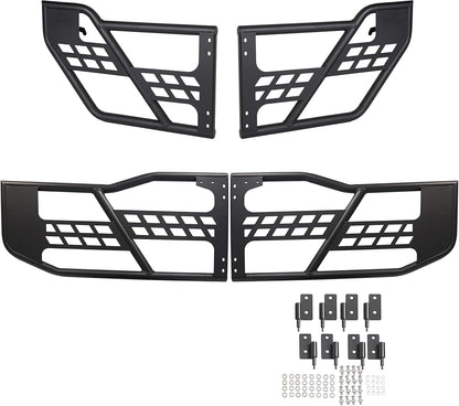 Front & Rear Tubular Half Doors for 2007-2018 Jeep Wrangler JK 4-Door