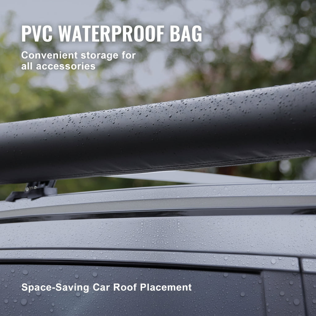 .6' x 6.6' Retractable Vehicle Awning - UV50+, PU3000mm Waterproof for SUV Camping