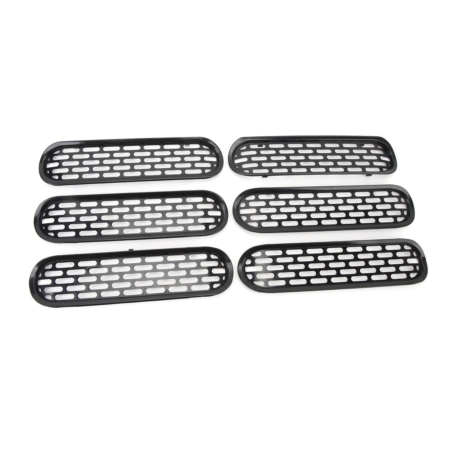 Bronco Front Grille Inserts Trim, Black ABS Mesh Cover