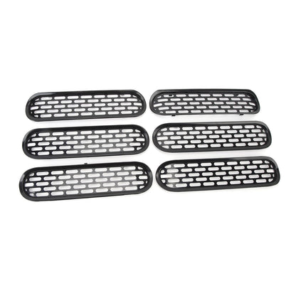 Bronco Front Grille Inserts Trim, Black ABS Mesh Cover