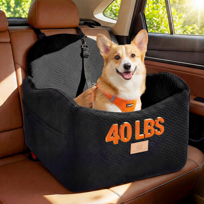 Waterproof Dog Car Seat for Small/Medium Dogs with Storage