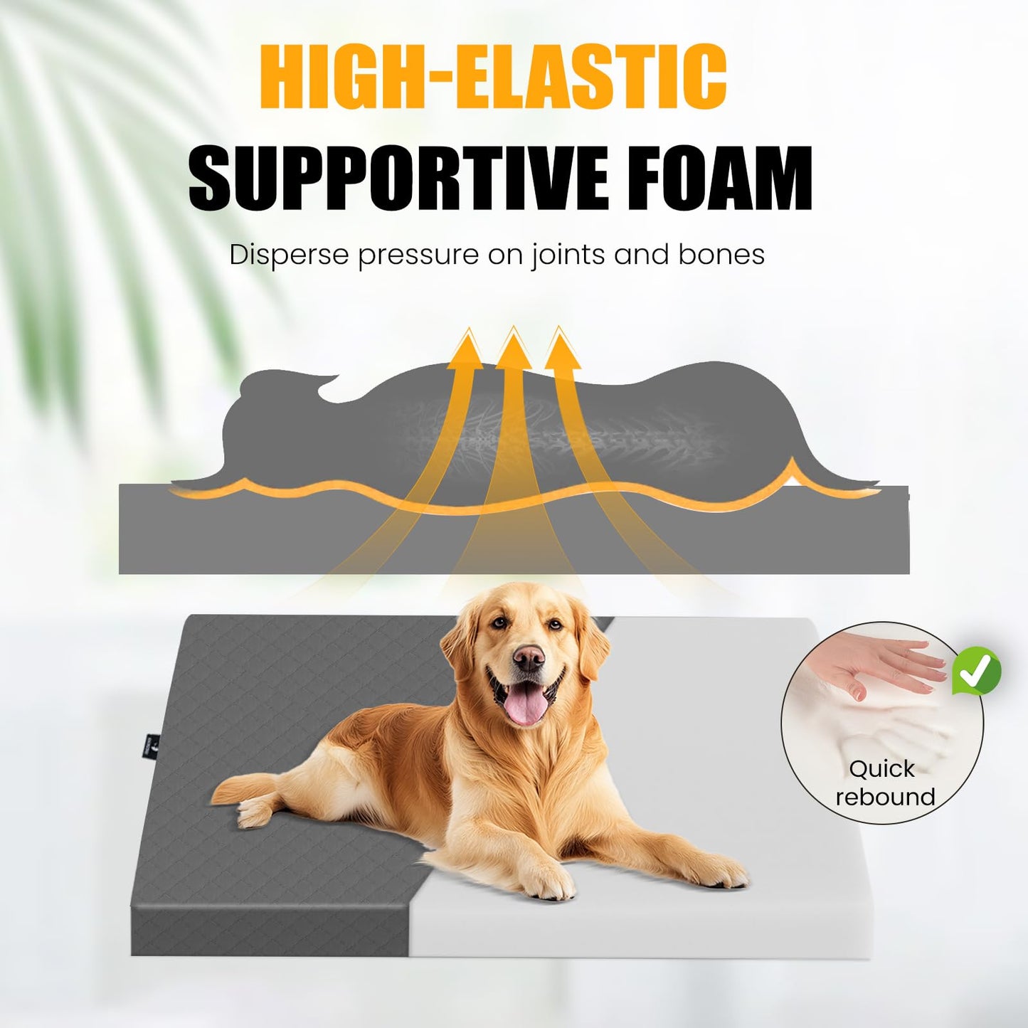 Non-Slip SUV Dog Cargo Mat with Supportive Foam - Removable Cover for Easy Cleaning (SUV/Truck)