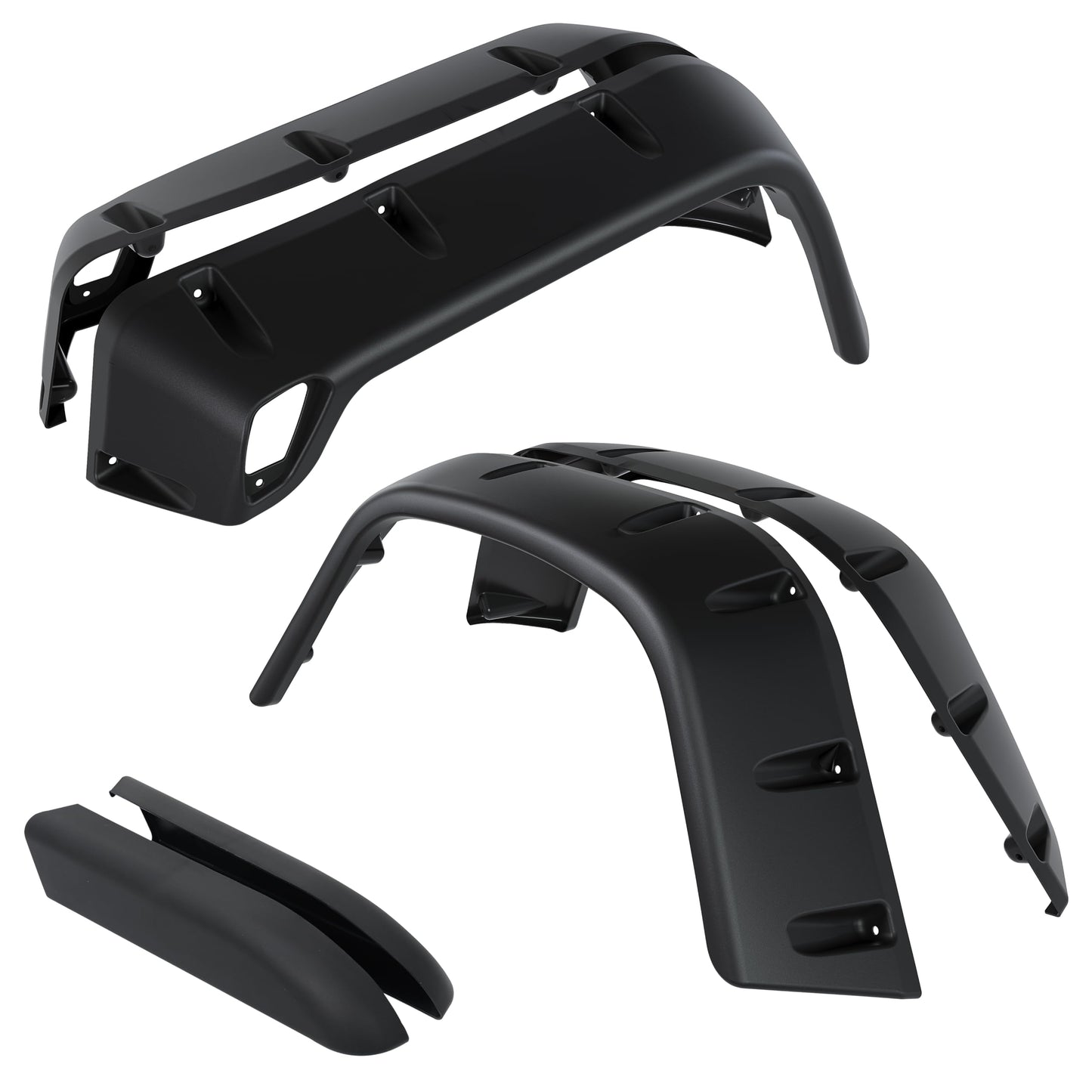 Jeep Wrangler TJ/LJ Fender Flares, Pocket-Riveted, Textured Black