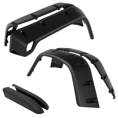 Jeep Wrangler TJ/LJ Fender Flares, Pocket-Riveted, Textured Black