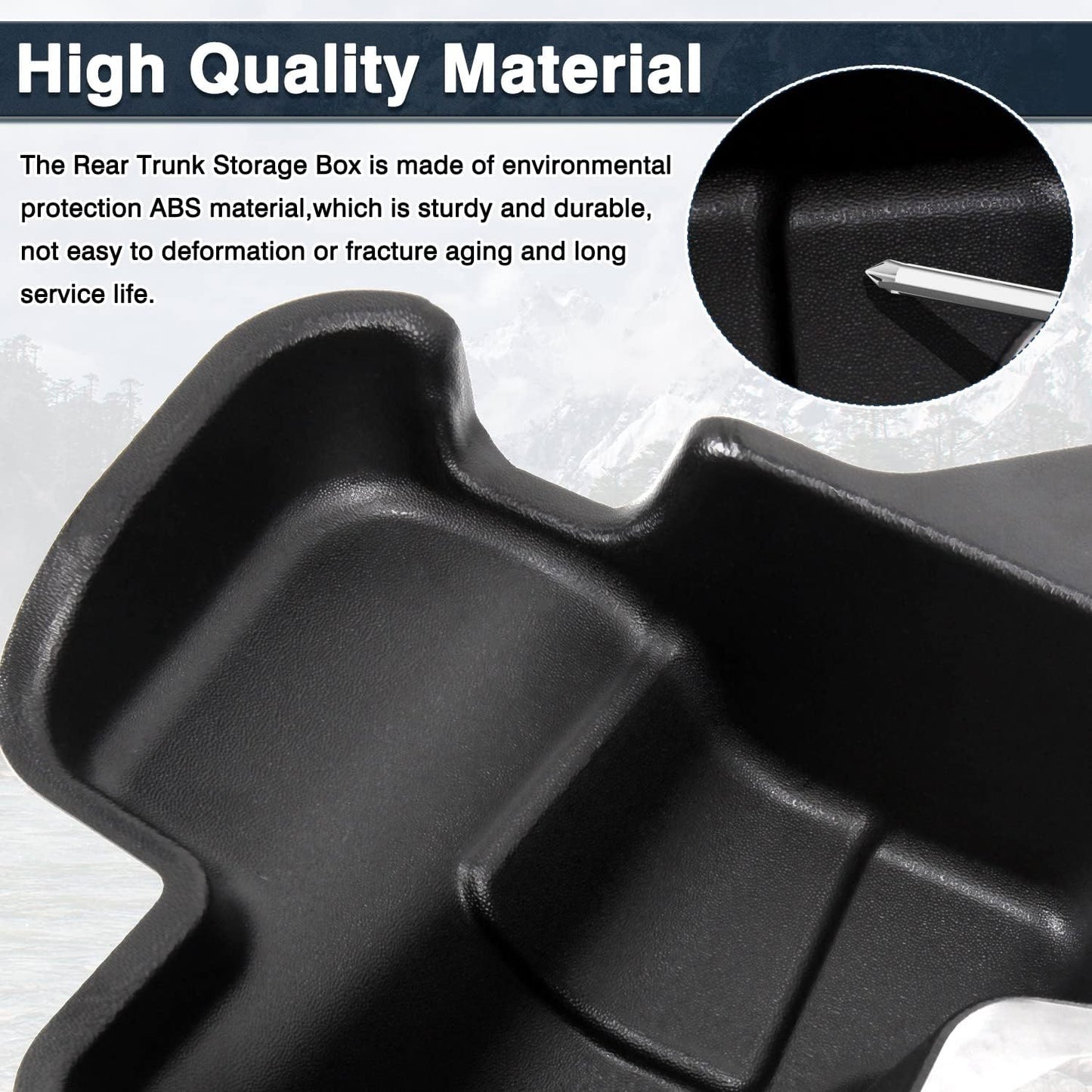 Rear Trunk Storage Tray (2-PCS) for 2018-2023 Jeep Wrangler JL - Side Cargo Organizer (Excludes 4XE)