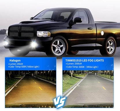 2-PCS LED Fog Lights for 2002-2008 Ram 1500, 2003-2009 Durango & 2004-2006 Ram 2500/3500