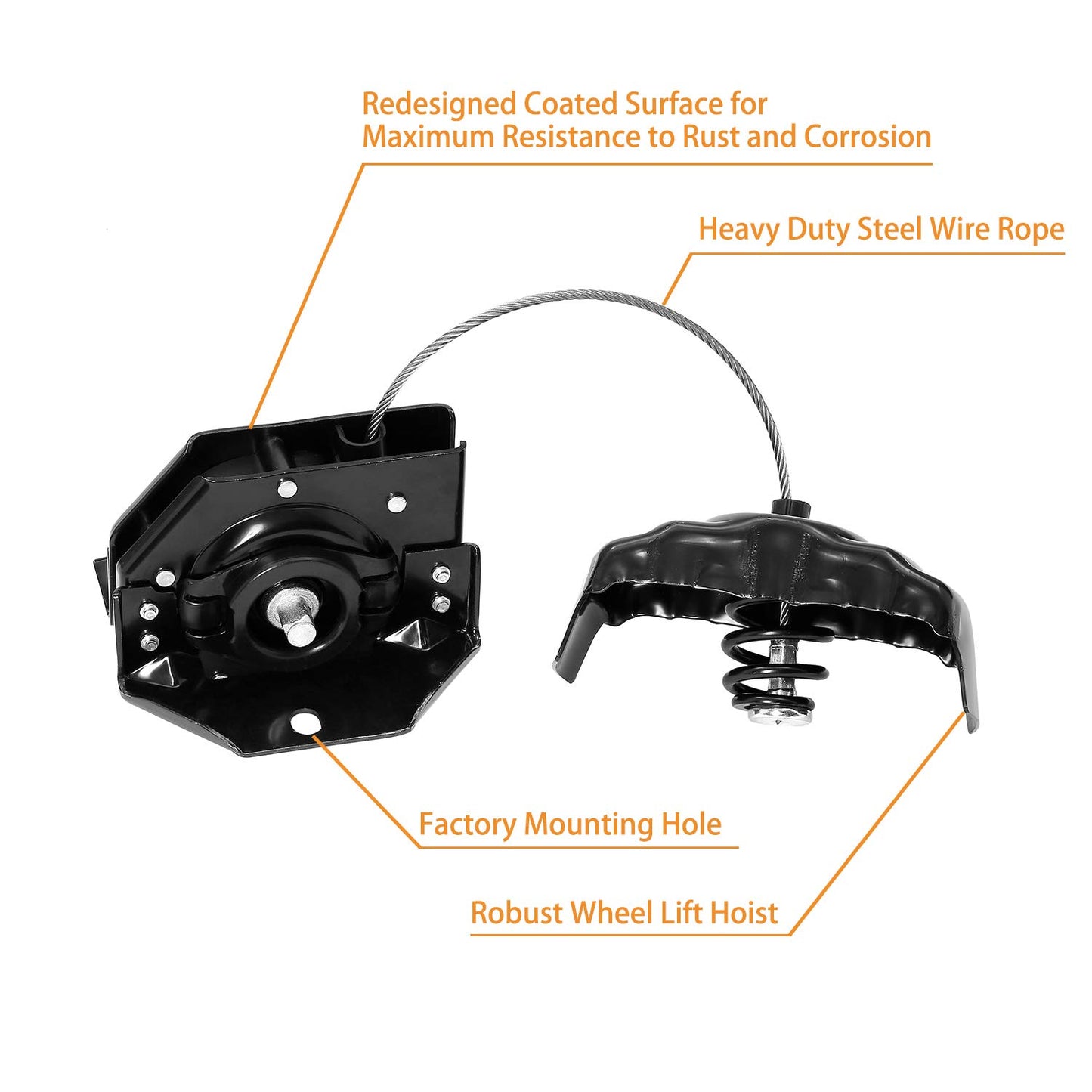 Spare Tire Hoist Spare Tire Winch Carrier | for 1999-2017 Chevy Silverado 1500 2500 3500 Suburban Tahoe, GMC Sierra 1500 2500 3500 Yukon | Replaces# 924-510, 20870067, 15703311, 15866164
