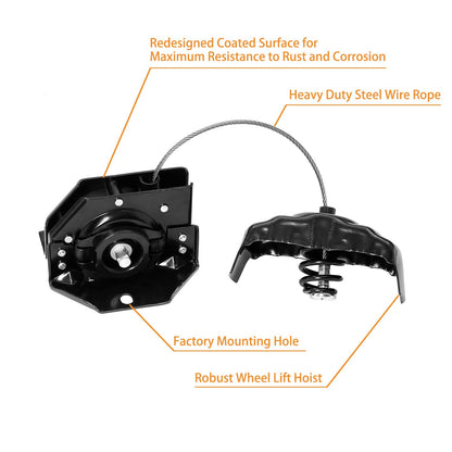 Spare Tire Hoist Spare Tire Winch Carrier | for 1999-2017 Chevy Silverado 1500 2500 3500 Suburban Tahoe, GMC Sierra 1500 2500 3500 Yukon | Replaces# 924-510, 20870067, 15703311, 15866164