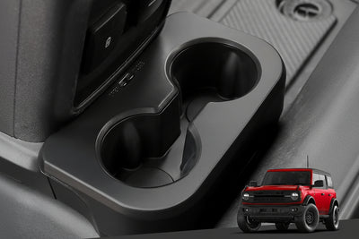 Removable Rear Dual Cup Holder for 2021-2024 Ford Bronco 2/4-Door (Excludes 2025)
