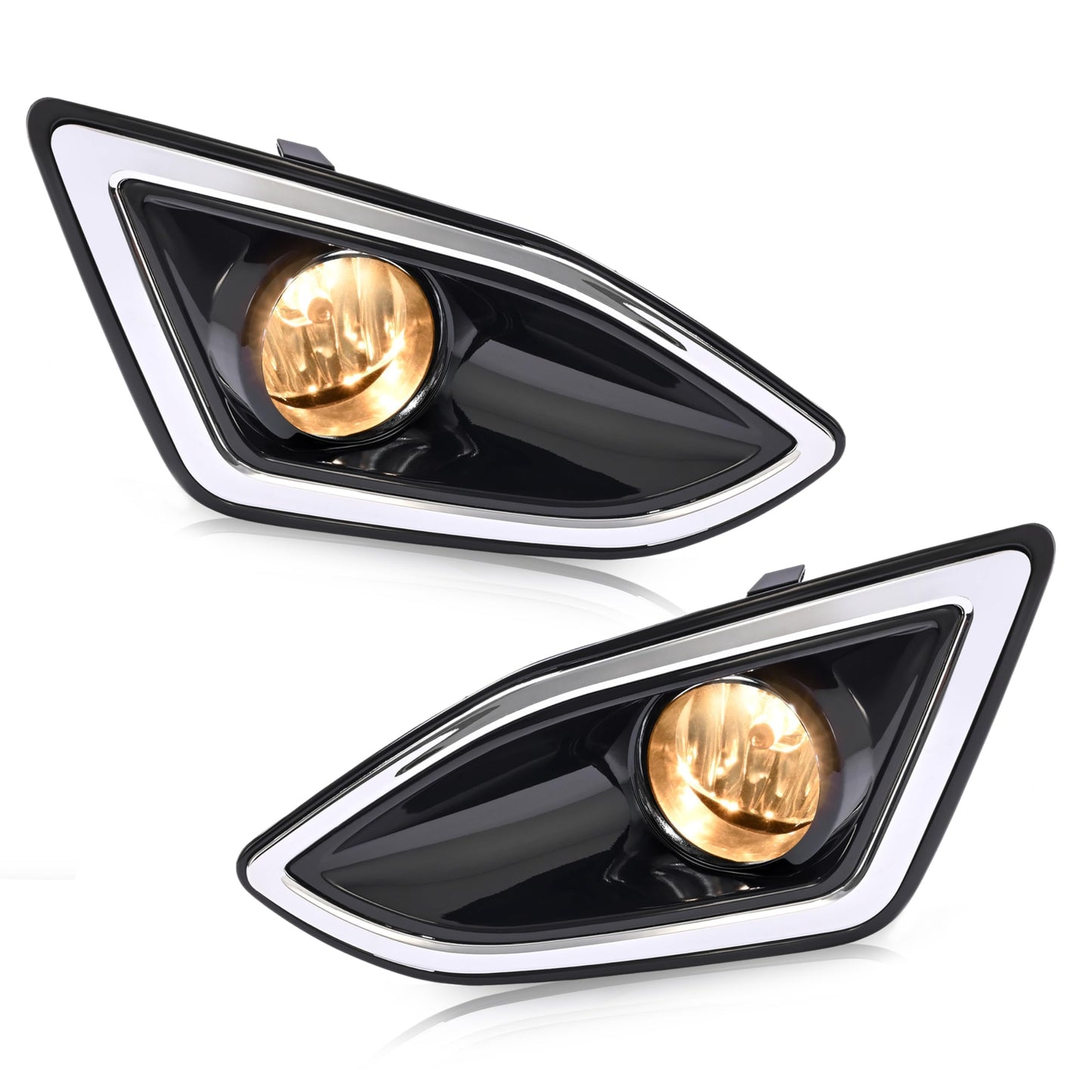 Ford Edge Fog Light Kit with Bezel, Clear Lens