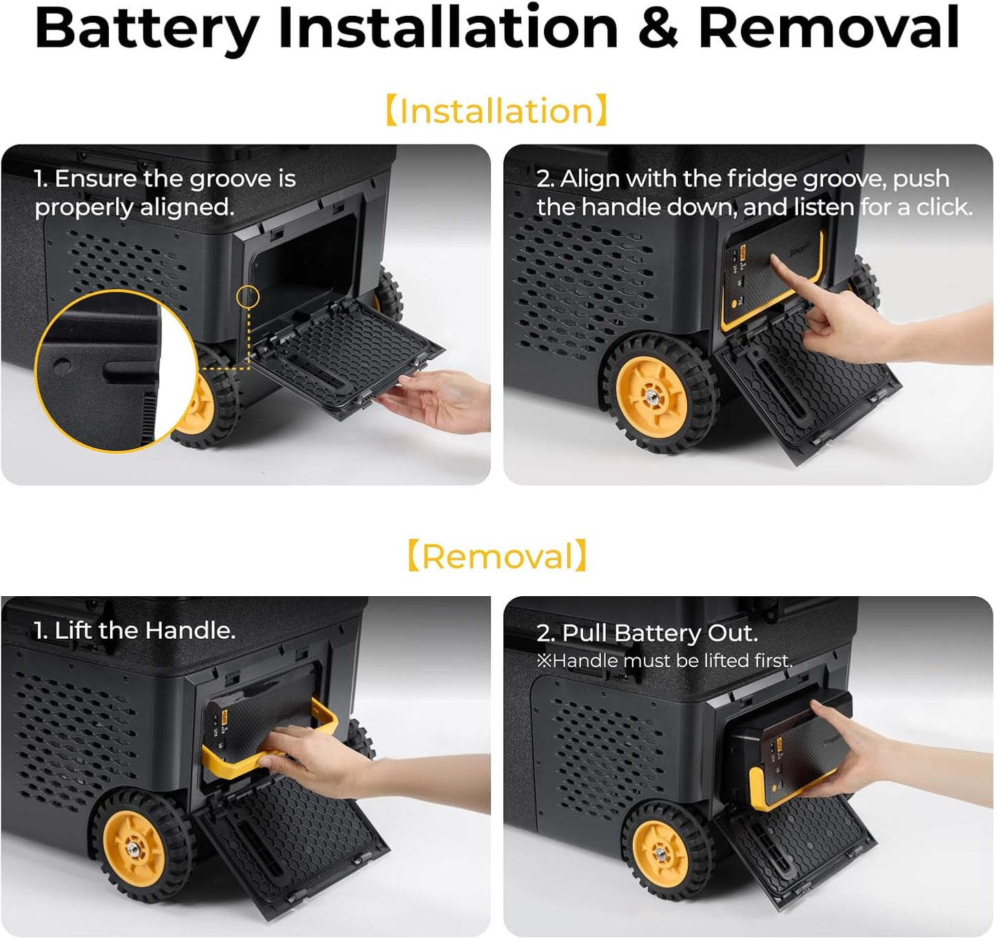 240Wh Detachable Battery for 12V Fridges (CRD2/Rocky/CRH20/CRX3) - Multi-Ports for Overlanding/Camping