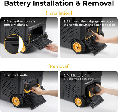 240Wh Detachable Battery for 12V Fridges (CRD2/Rocky/CRH20/CRX3) - Multi-Ports for Overlanding/Camping