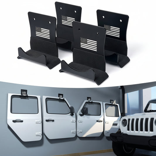 4-Pack Wall-Mounted Door Hangers for Jeep Wrangler (1956-2024)