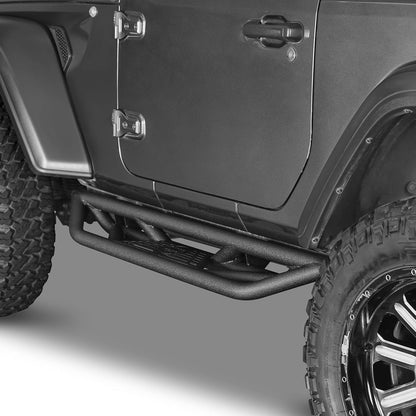 Tubular Side Steps / Rock Sliders for 2018-2026 Jeep Wrangler JL 2-Door