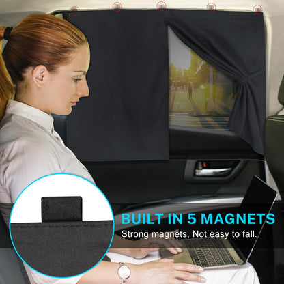 Magnetic Car Window Shades for Dodge Grand Caravan, Double Layer Sunshade